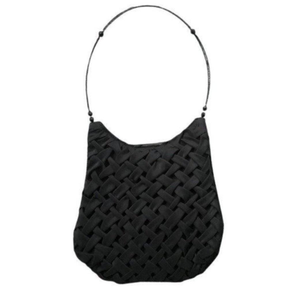 Black Quilted Clutch with Wristlet